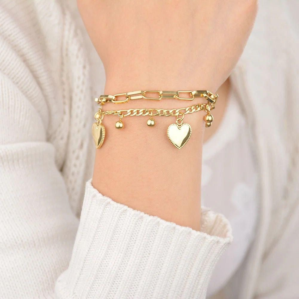 Paris Love Charm Bracelet -18K