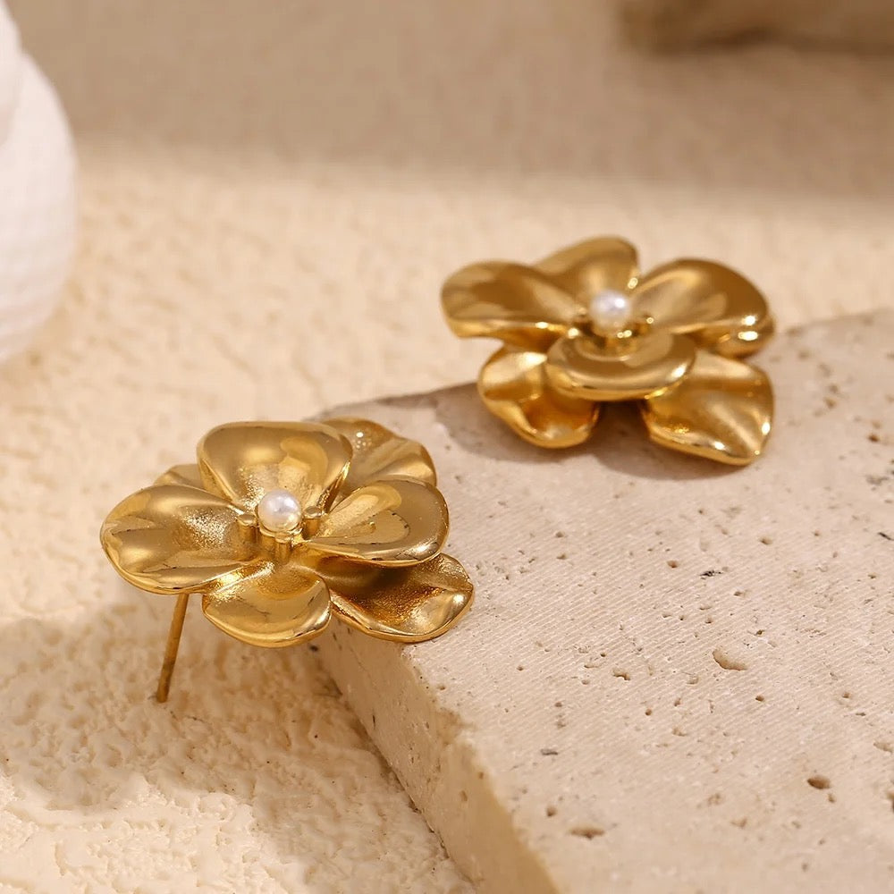 Florence Bloom Studs -18K