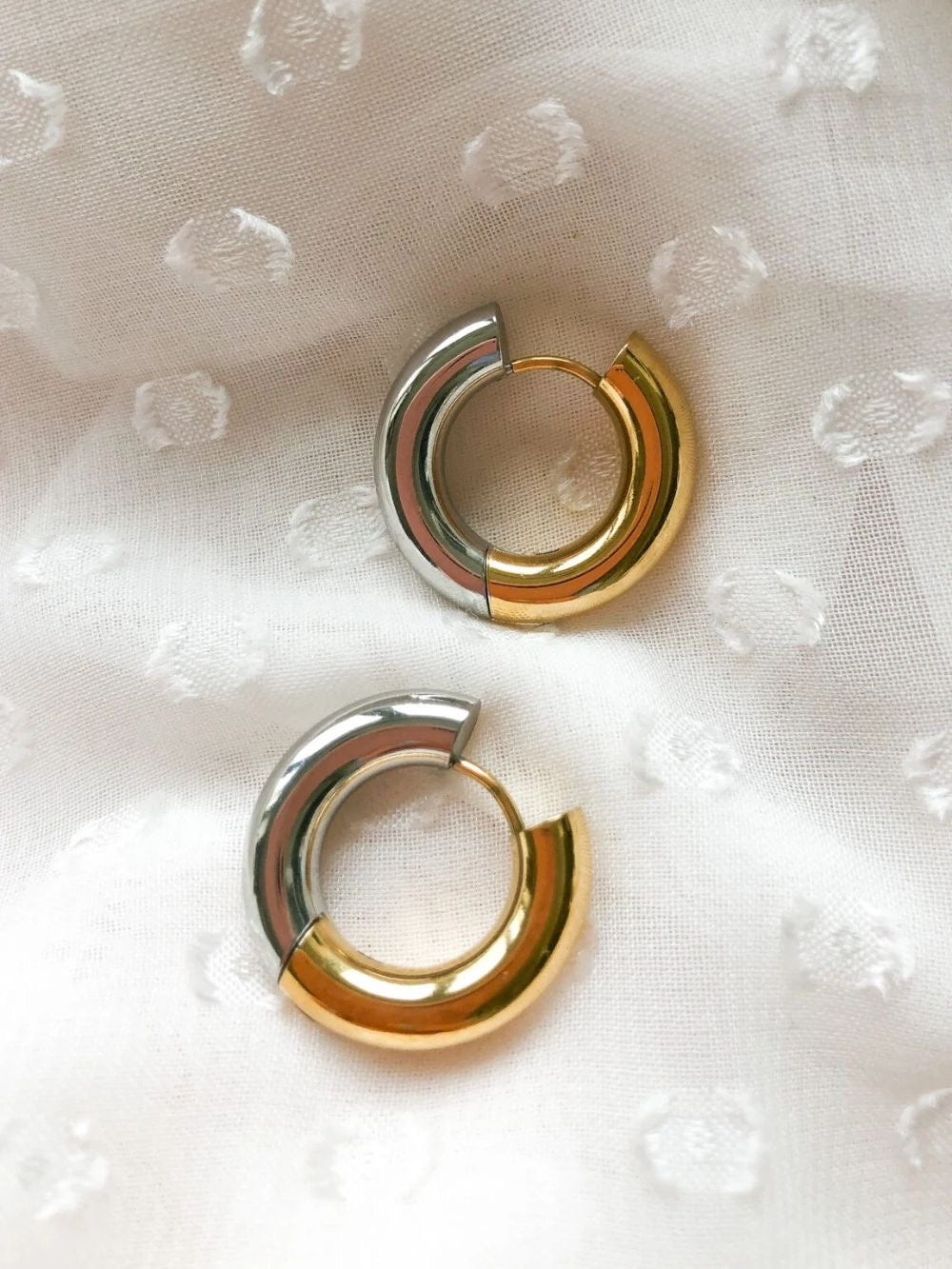 Girl Pwr Hoops -Two Tone