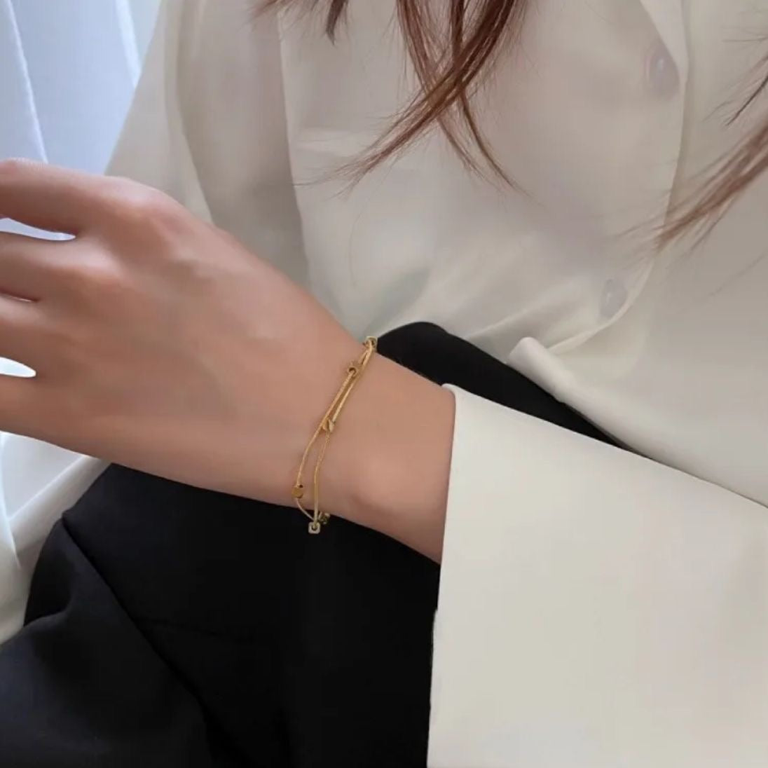 Audrey Layered Bracelet -18K
