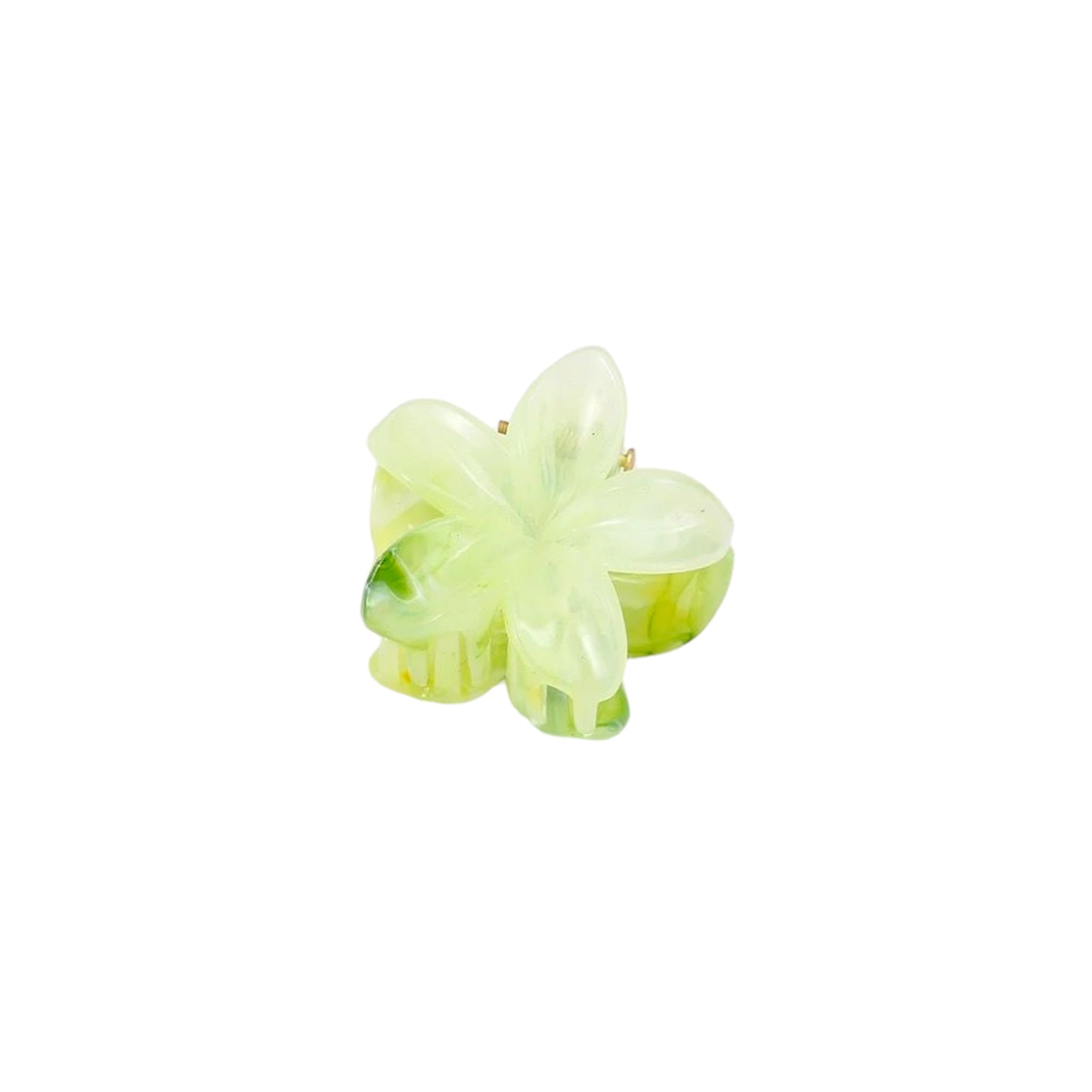 Mini Hawaiian Flower Claw Clip -Summer Lime