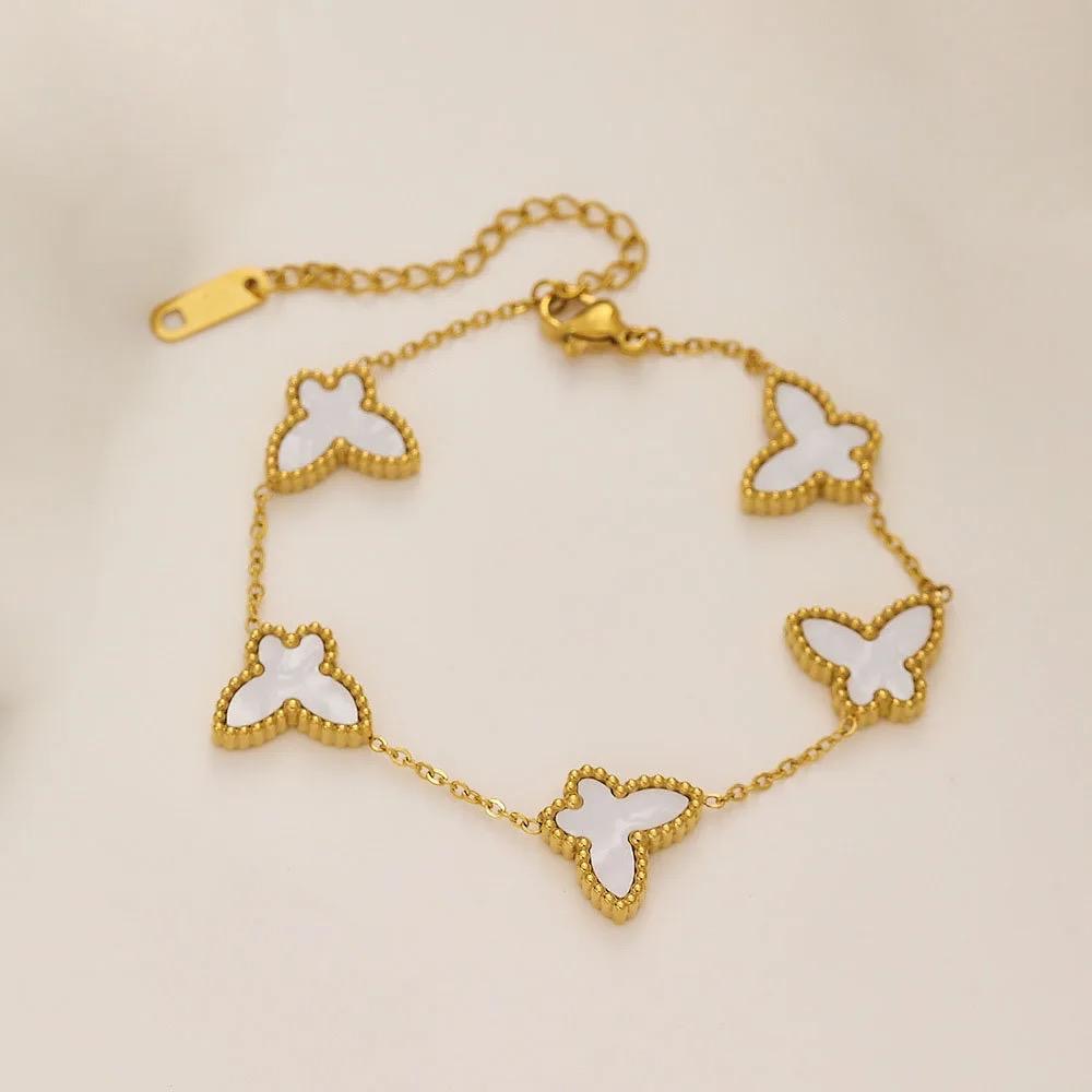 Flutter Wishes Five Charms Bracelet -18K
