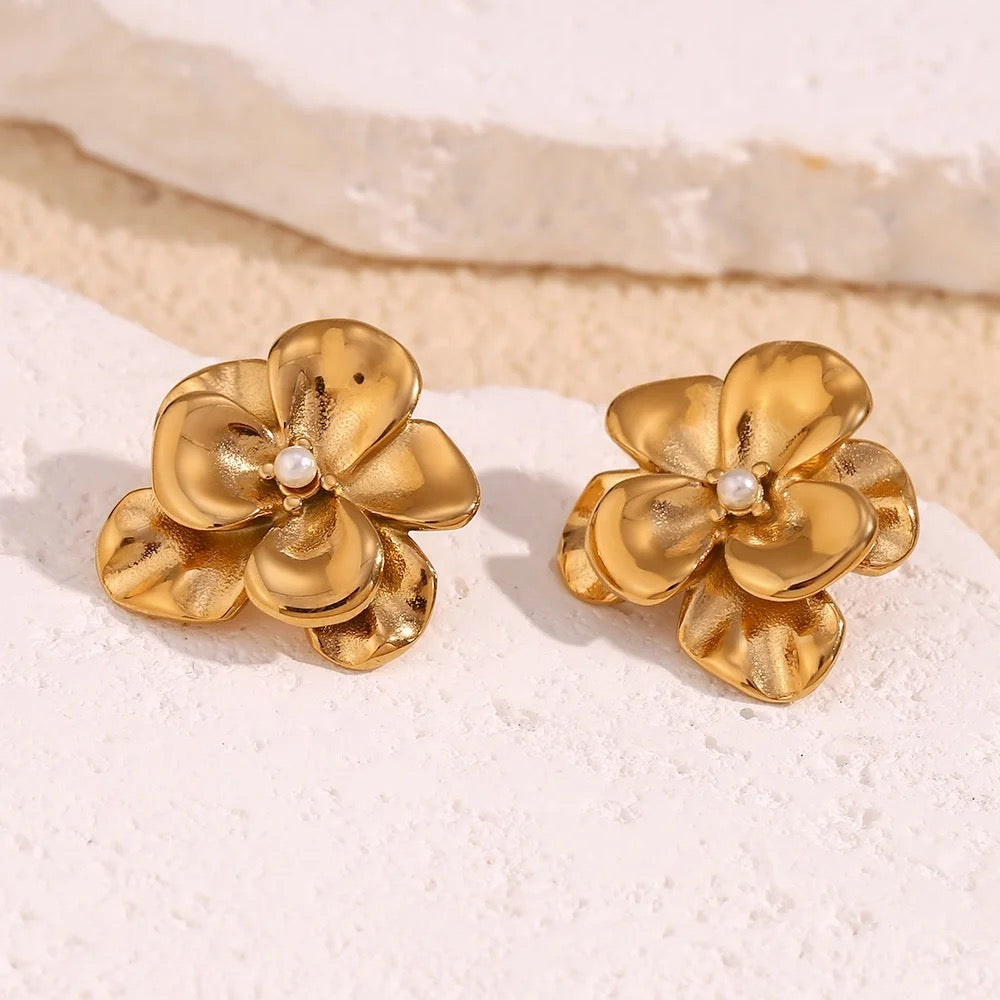 Florence Bloom Studs -18K