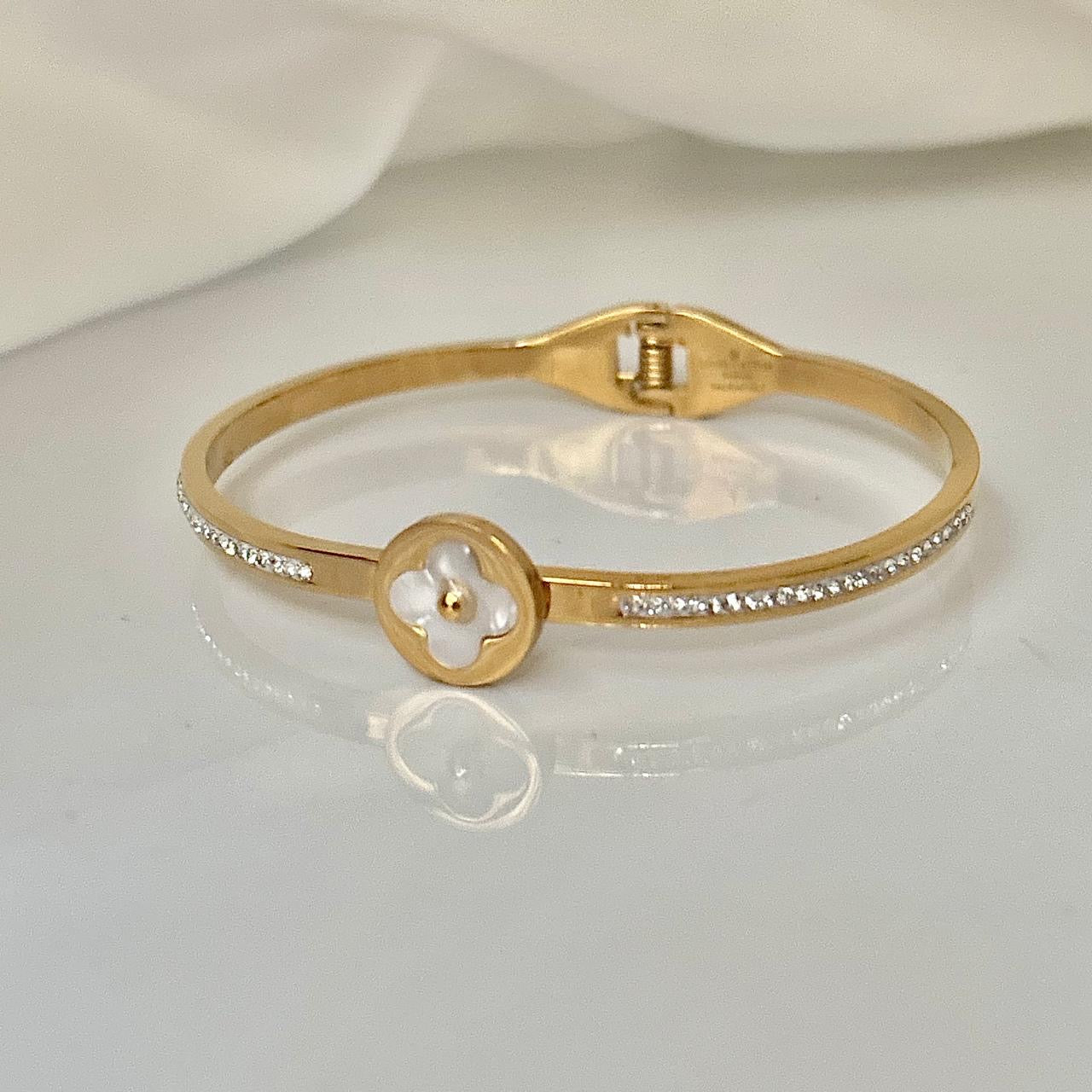 Luxe Blossom X Zircon Bracelet -18K