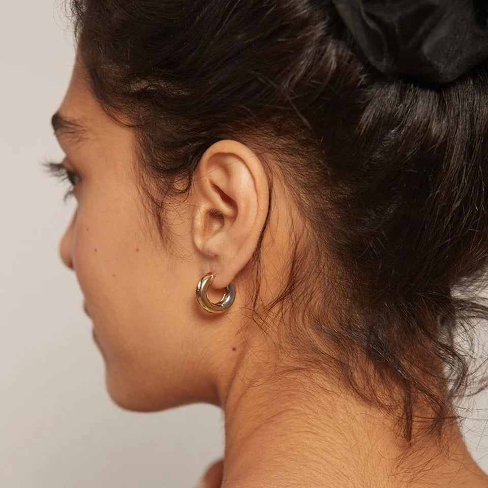 Girl Pwr Hoops -Two Tone