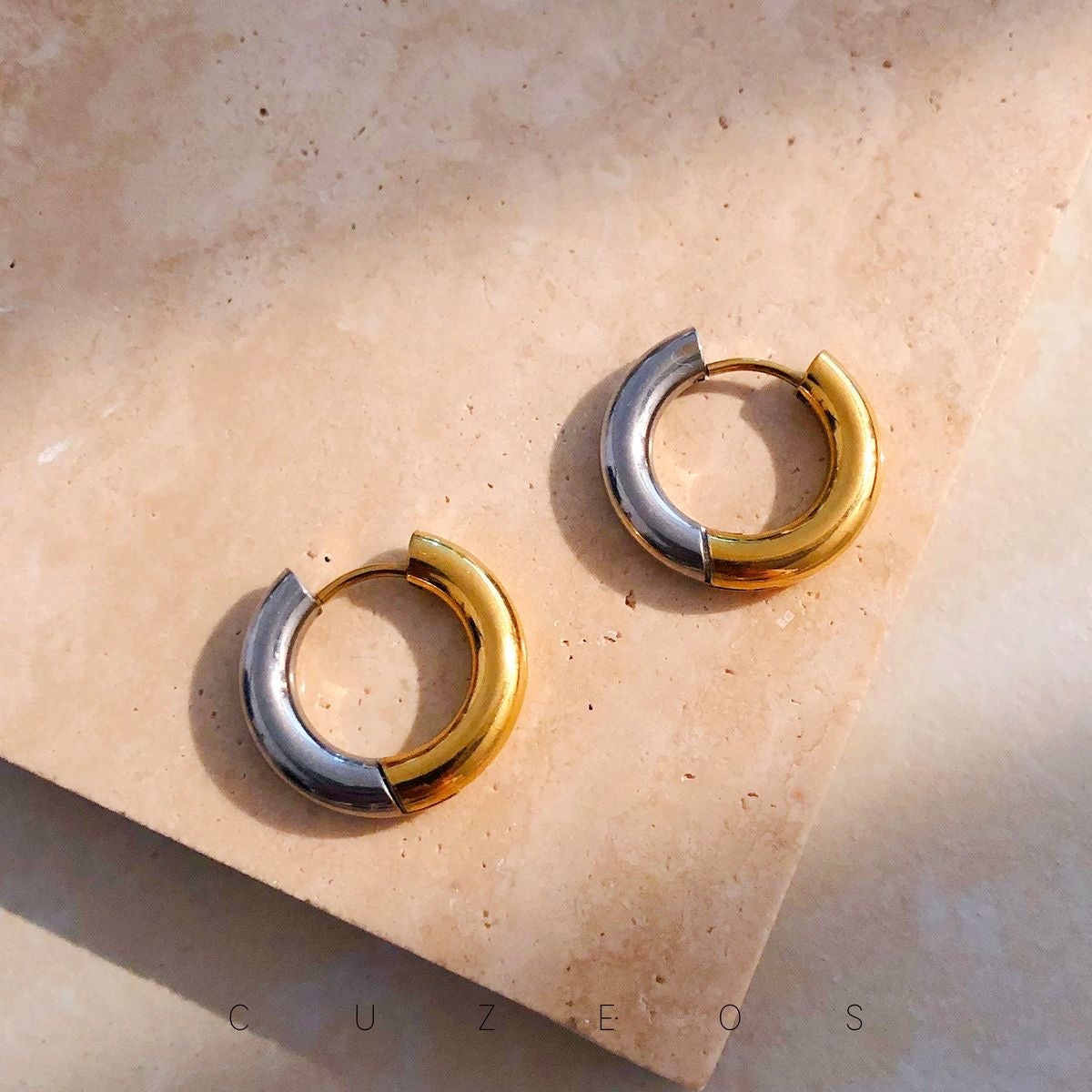 Girl Pwr Hoops -Two Tone