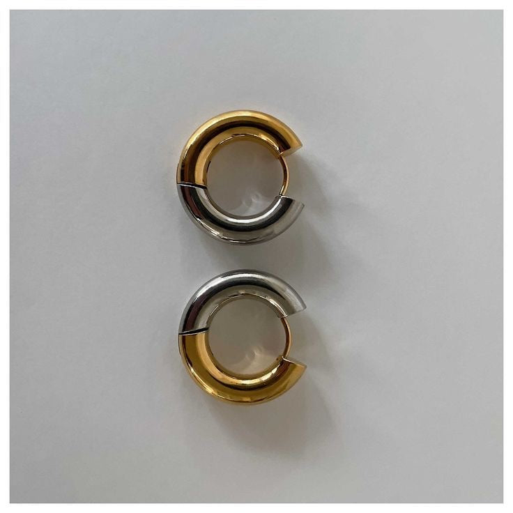 Girl Pwr Hoops -Two Tone