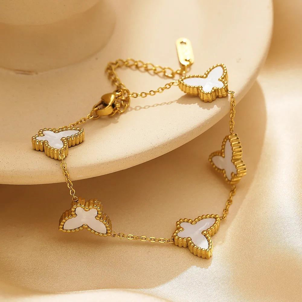 Flutter Wishes Five Charms Bracelet -18K