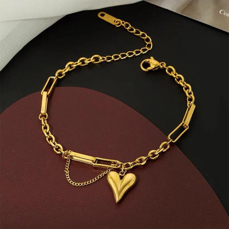 Juliet Heart Charm Bracelet -18K