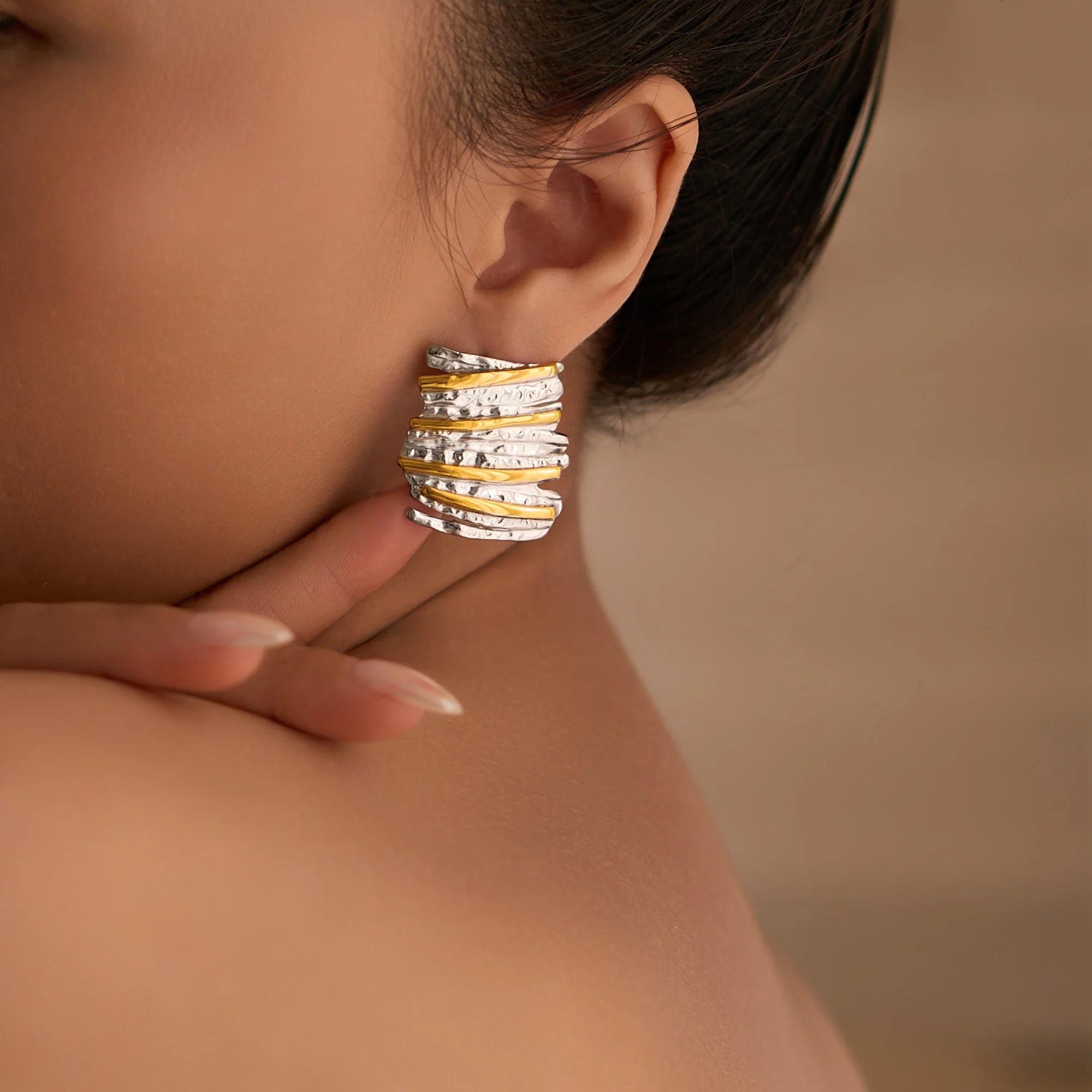 Rimmel Two Tone Earrings