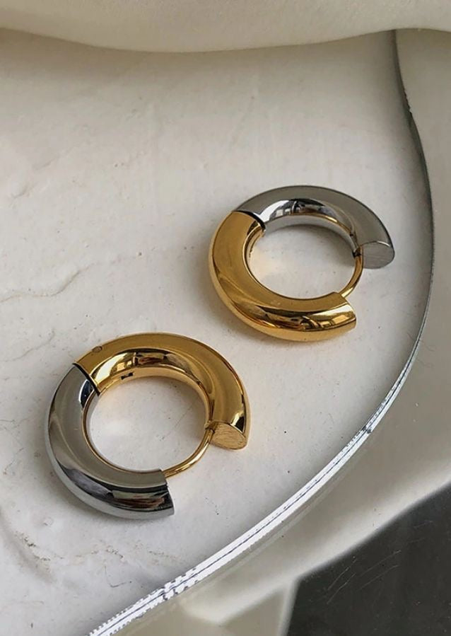 Girl Pwr Hoops -Two Tone