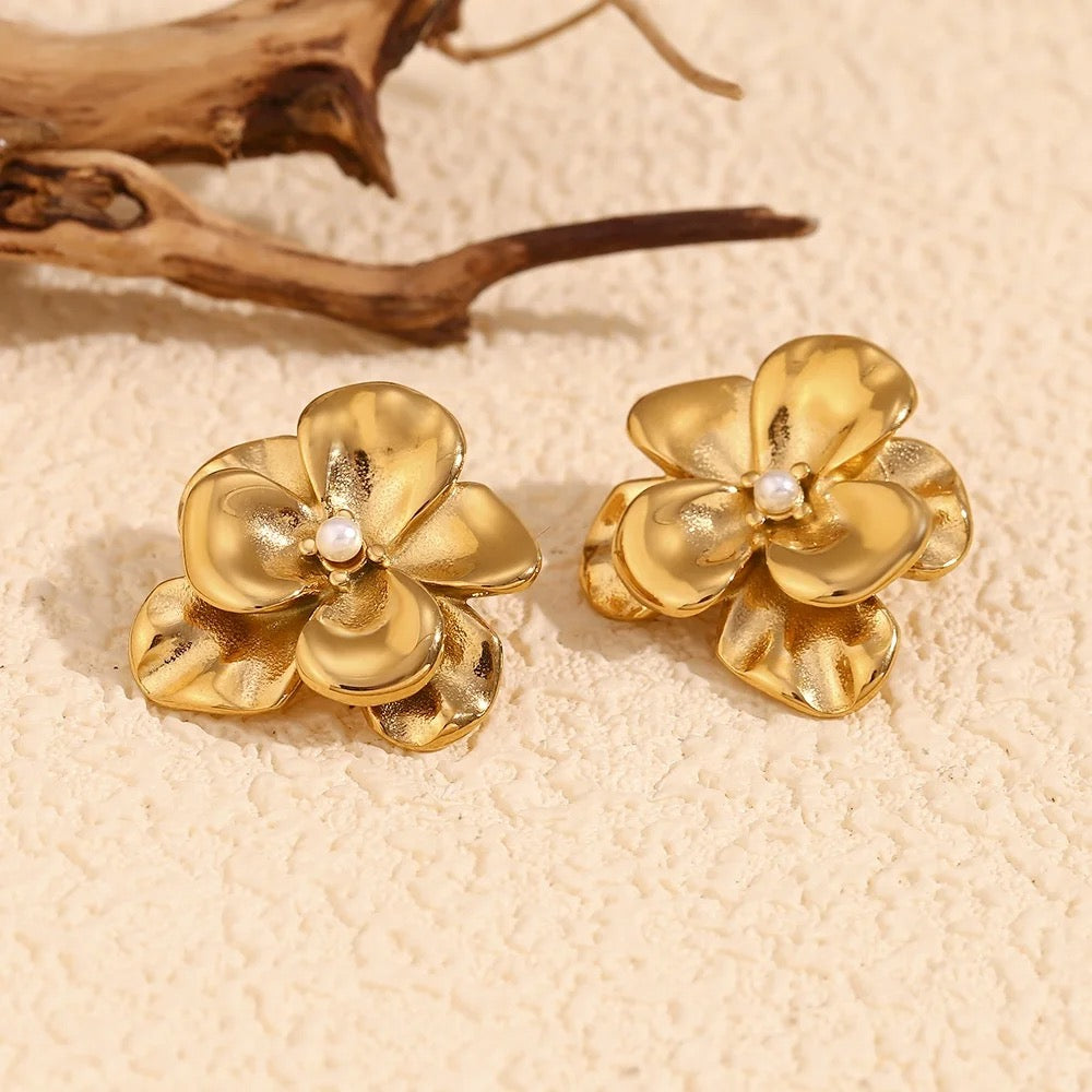 Florence Bloom Studs -18K