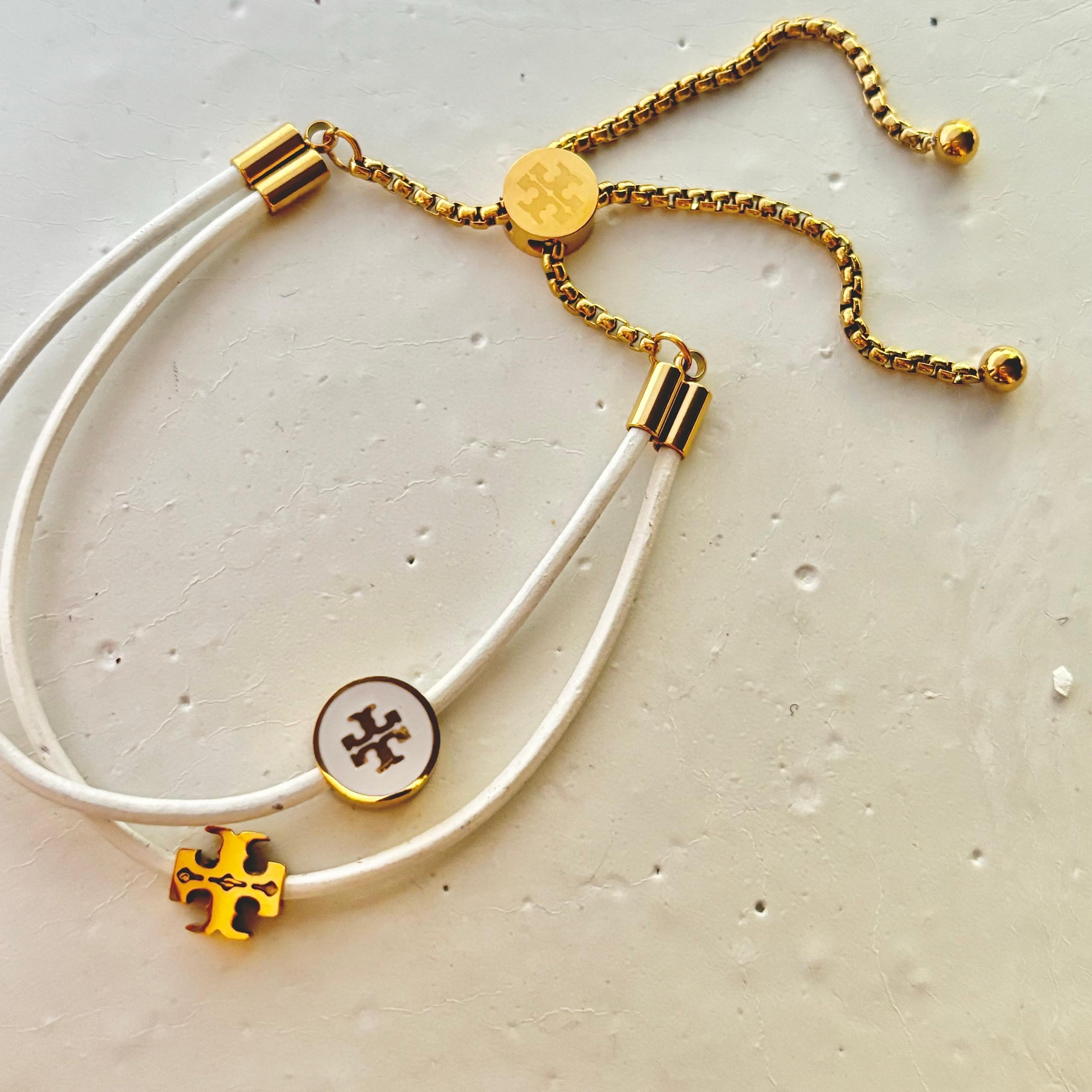 Layered Kira Tb Charm Bracelet -White