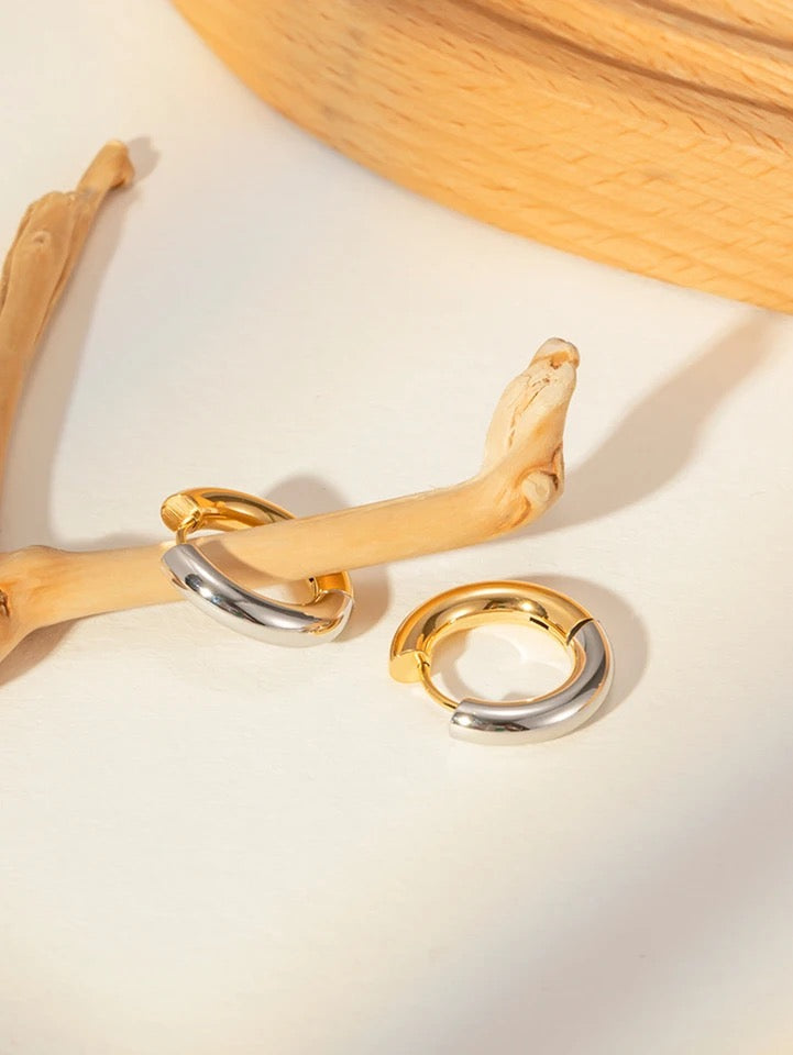 Girl Pwr Hoops -Two Tone