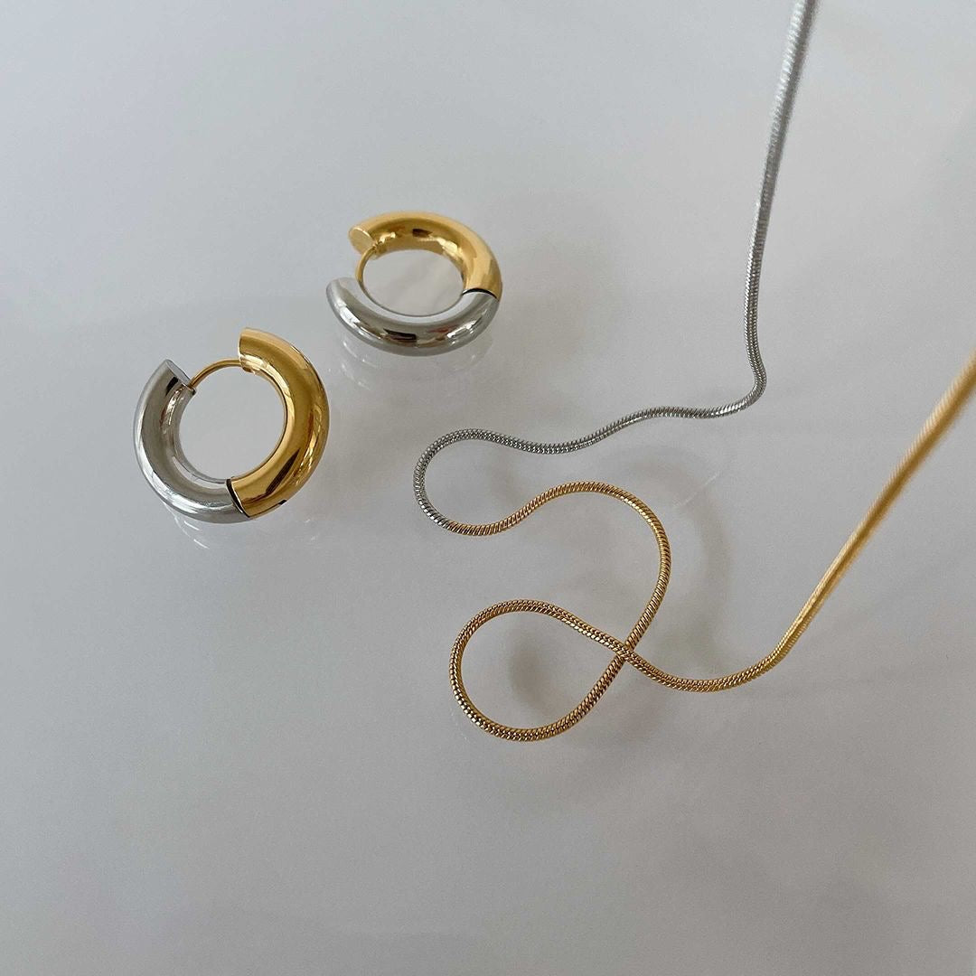 Girl Pwr Hoops -Two Tone