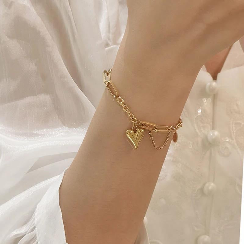 Juliet Heart Charm Bracelet -18K