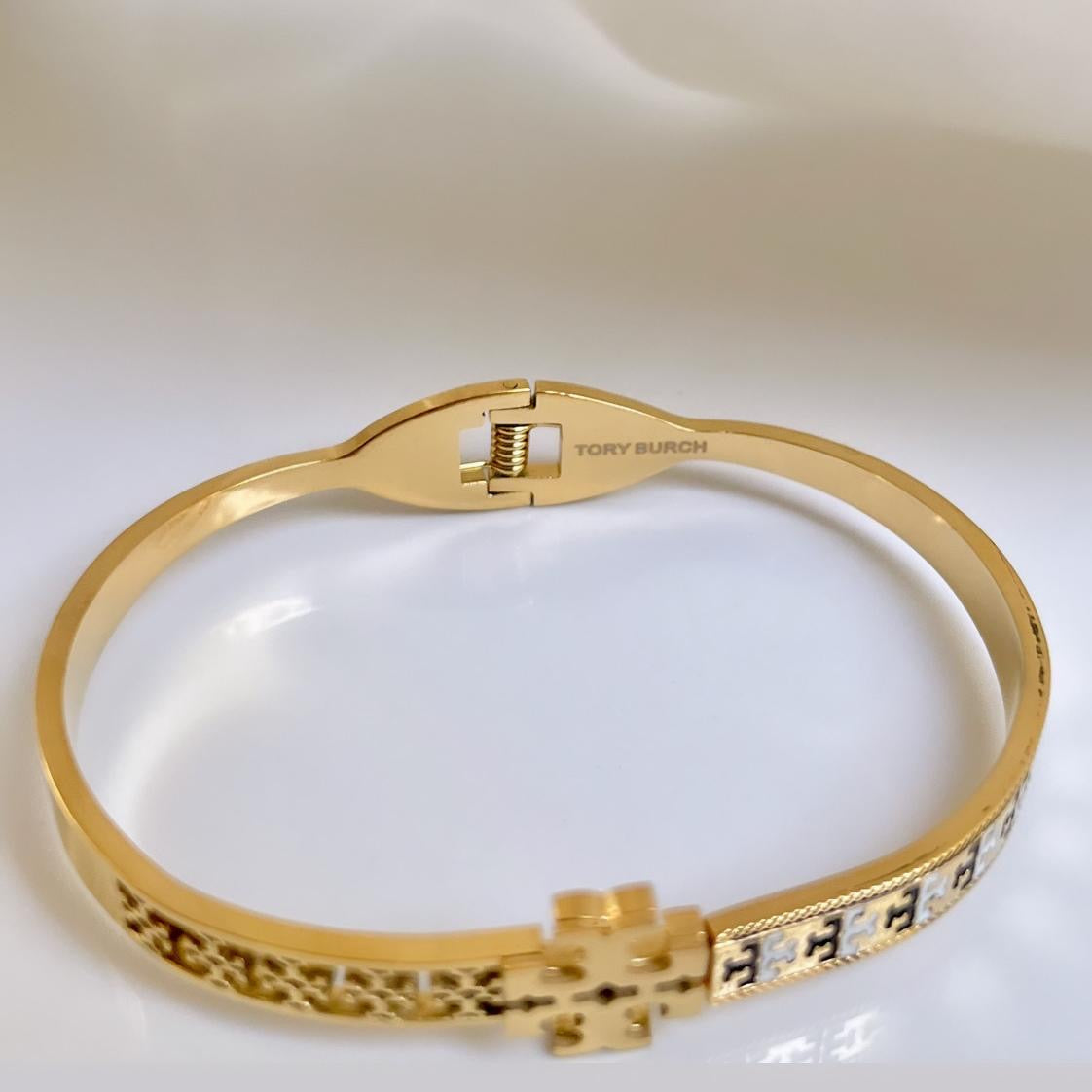 Luxe TB Cut-Out Enamel Bracelet