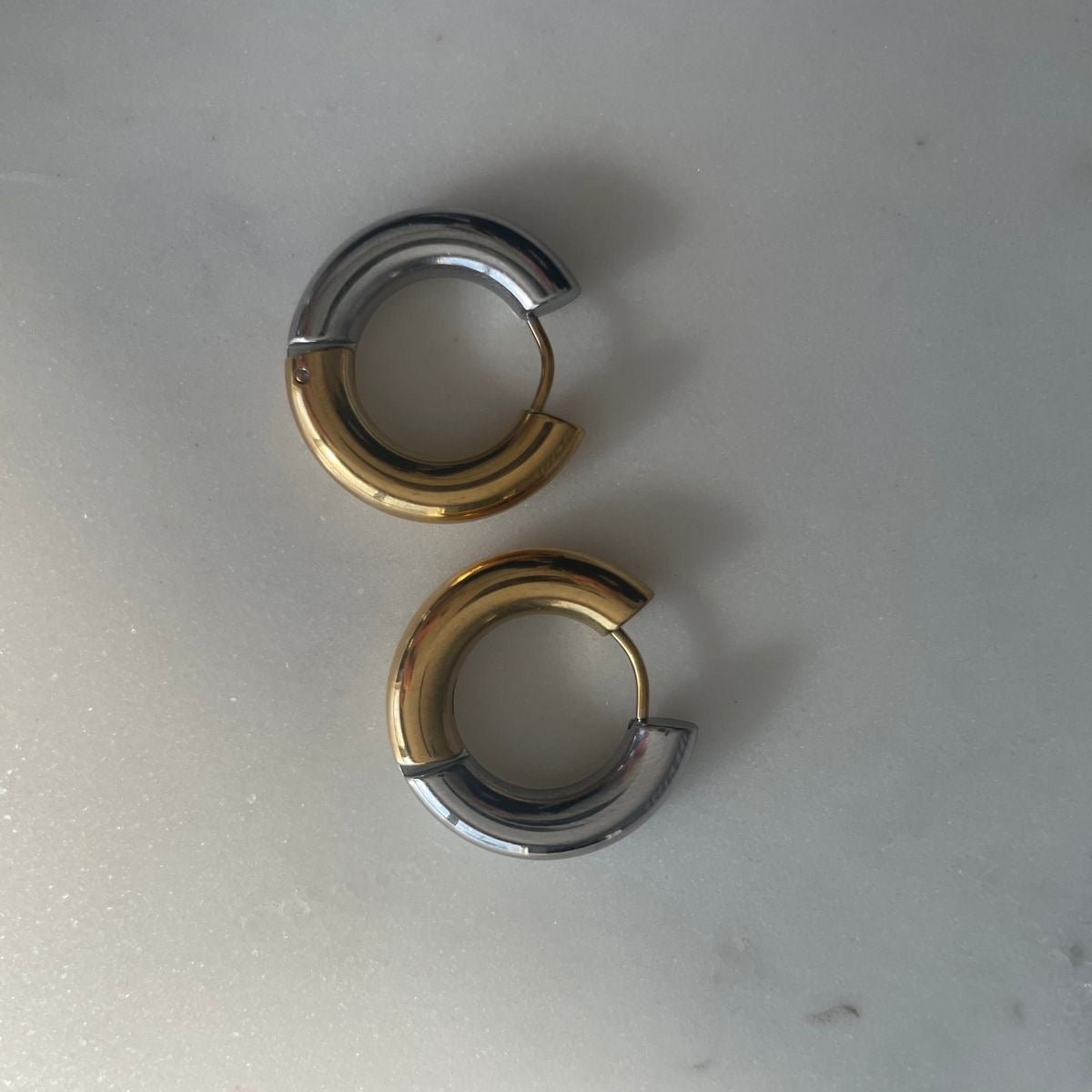 Girl Pwr Hoops -Two Tone
