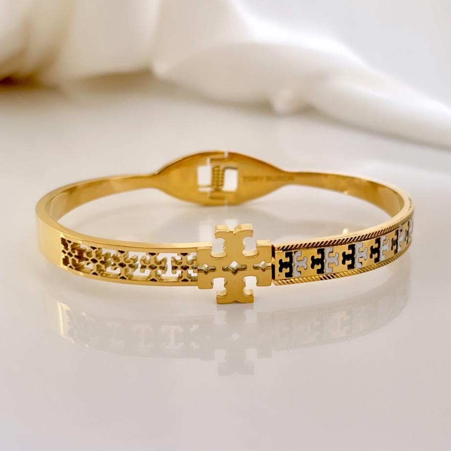 Luxe TB Cut-Out Enamel Bracelet