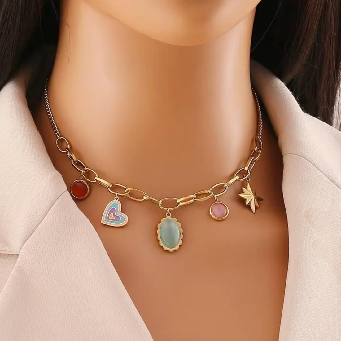 Dewberry Charm Necklace -18K