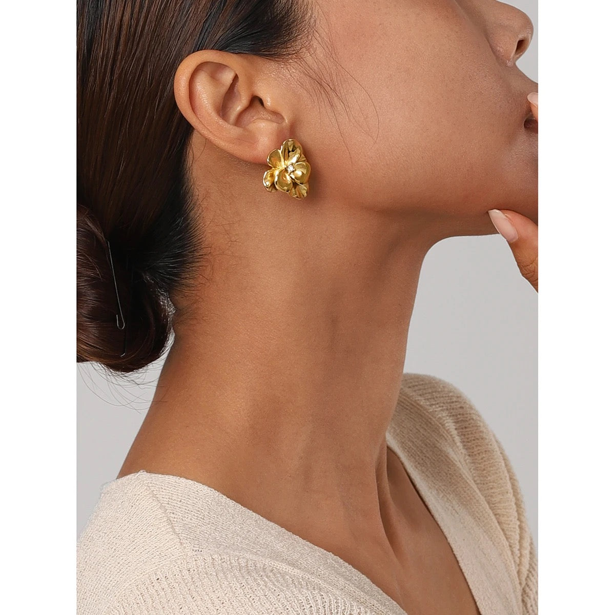 Florence Bloom Studs -18K
