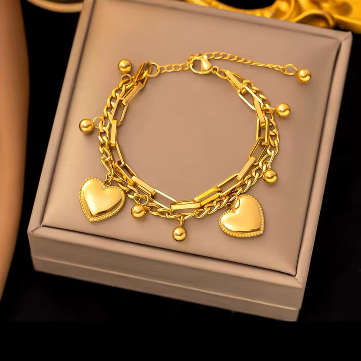 Paris Love Charm Bracelet -18K