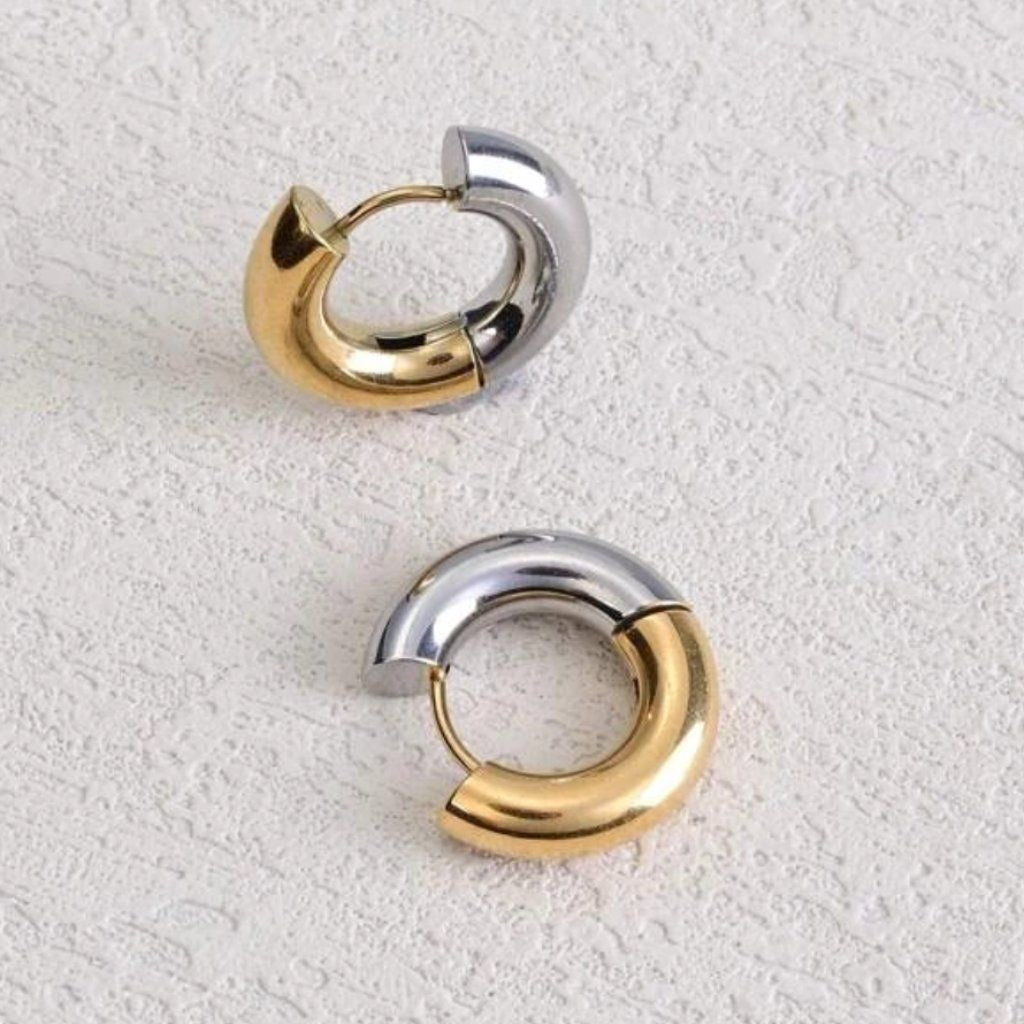 Girl Pwr Hoops -Two Tone