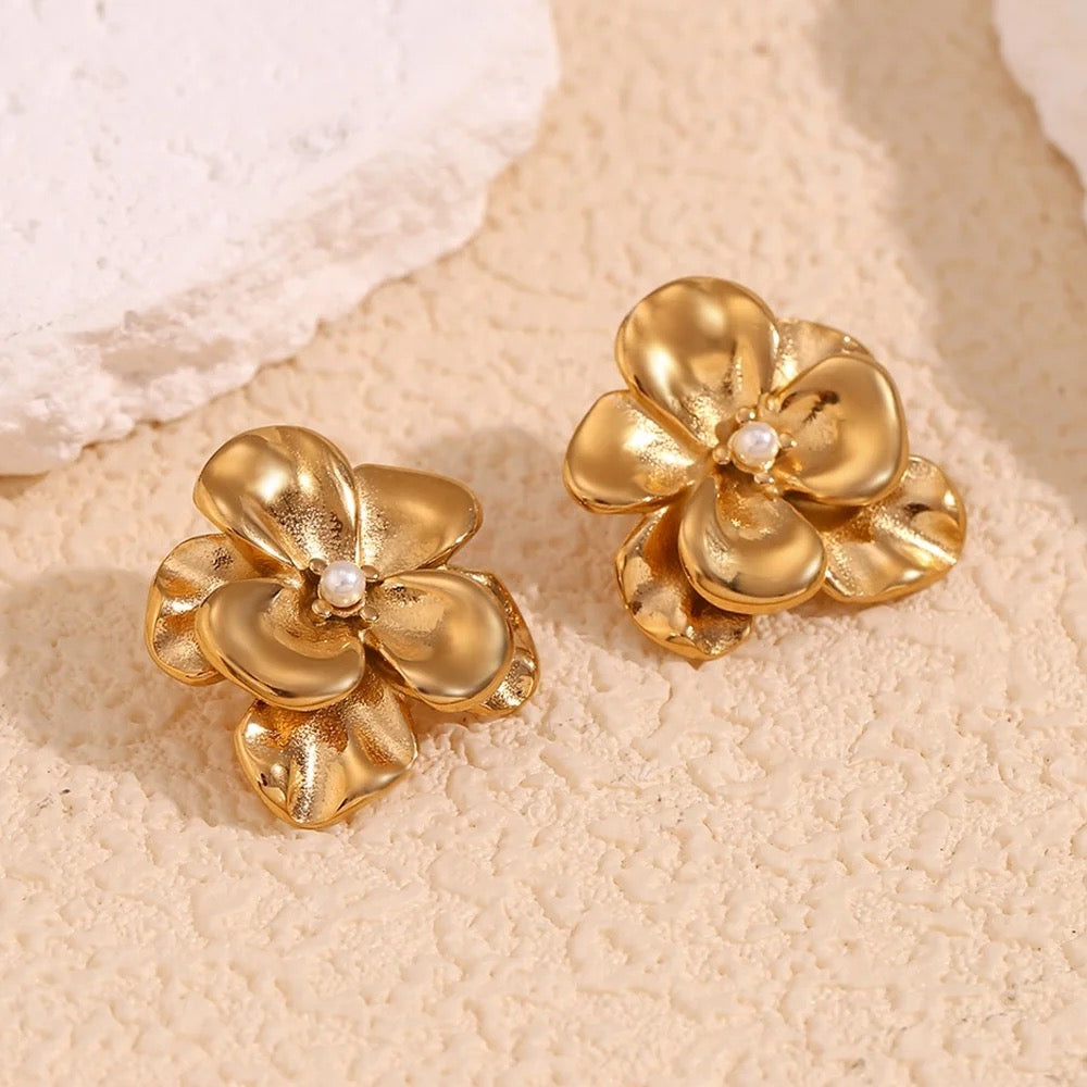 Florence Bloom Studs -18K