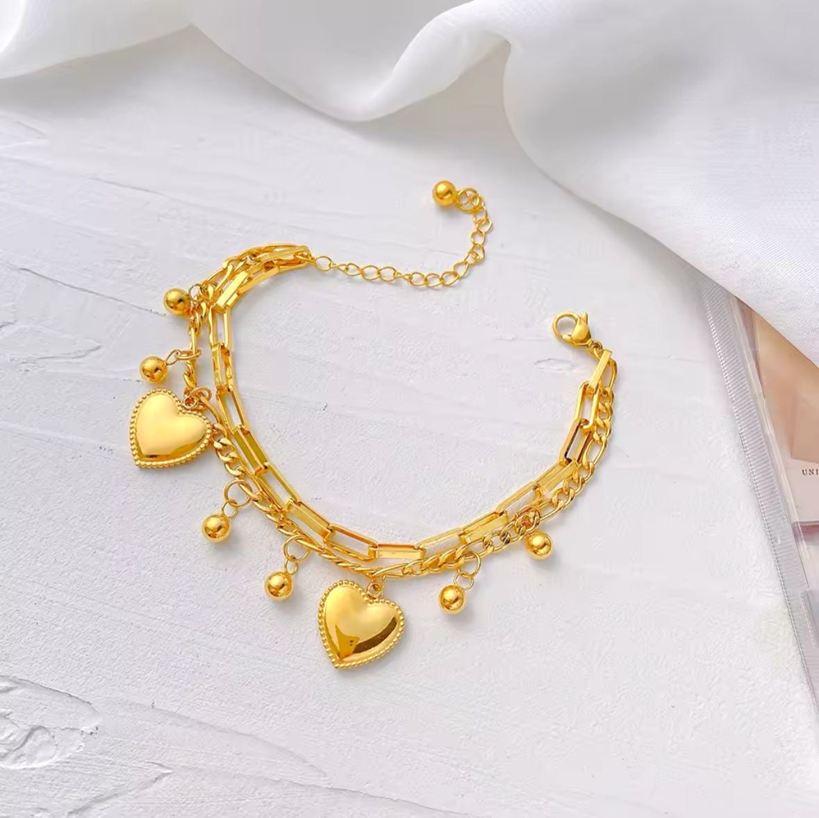 Paris Love Charm Bracelet -18K
