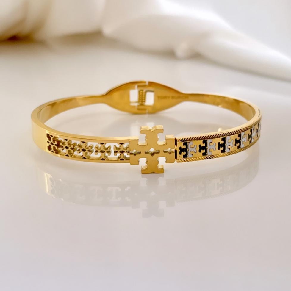 Luxe TB Cut-Out Enamel Bracelet