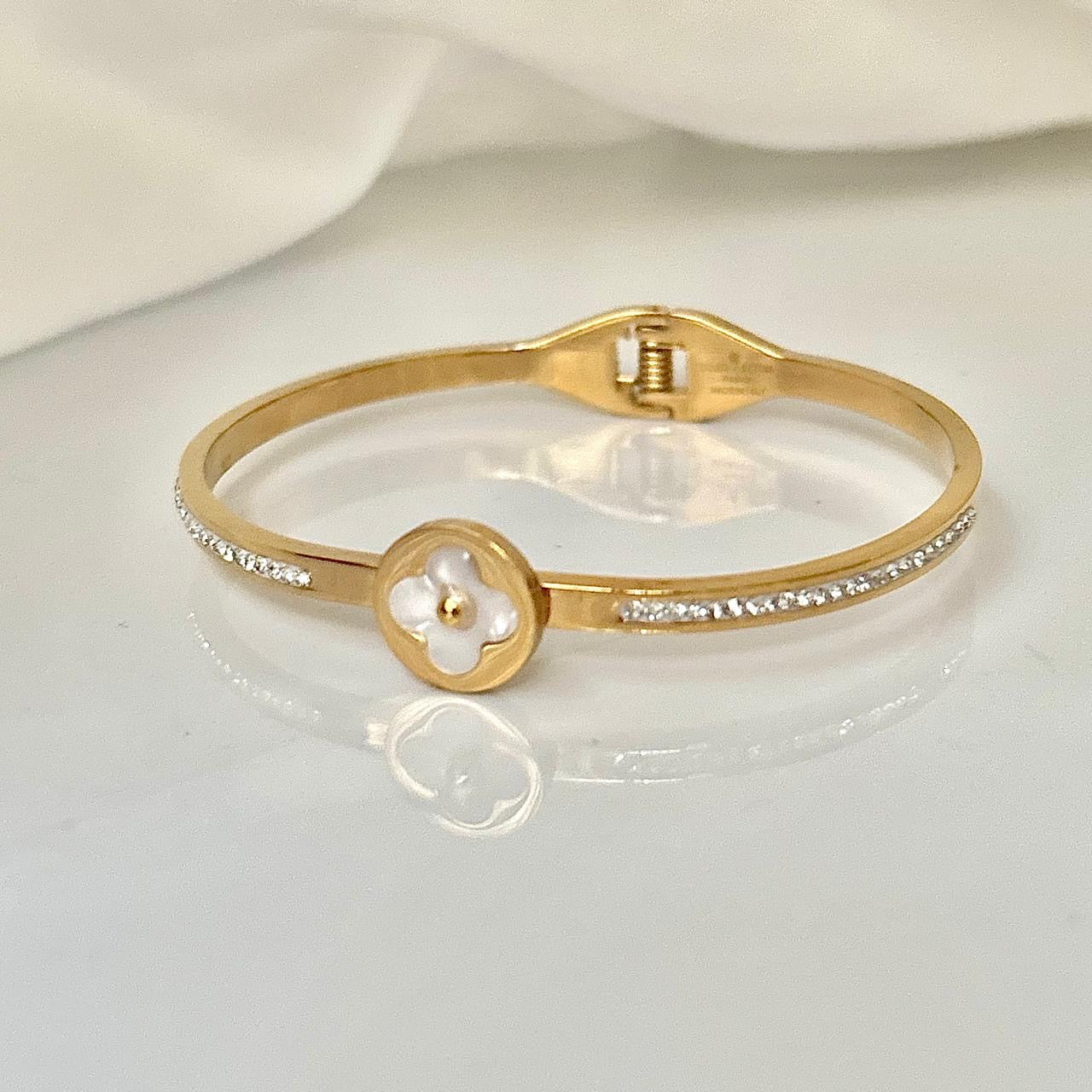 Luxe Blossom X Zircon Bracelet -18K