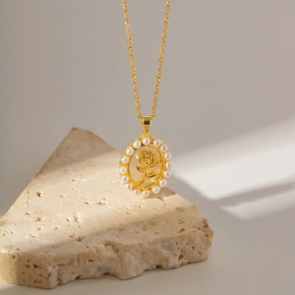 Allure Rose Necklace -18K