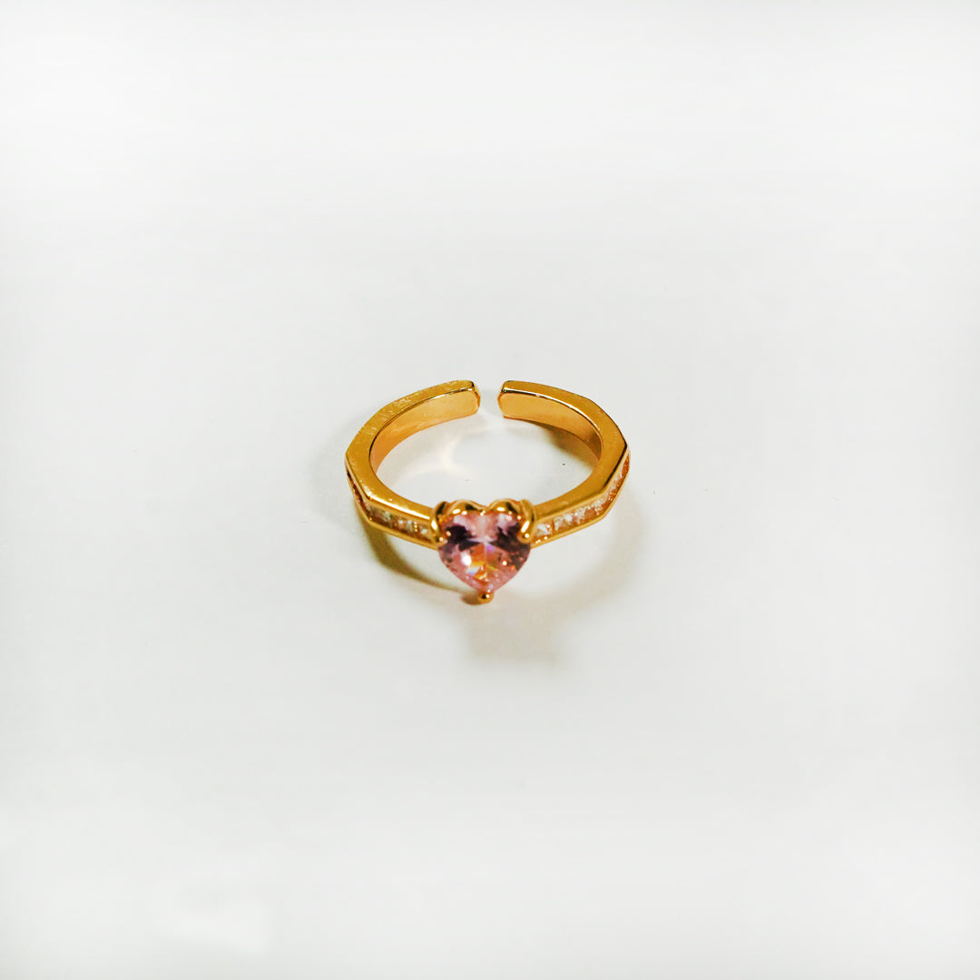 Sweetheart Pink Heart Ring
