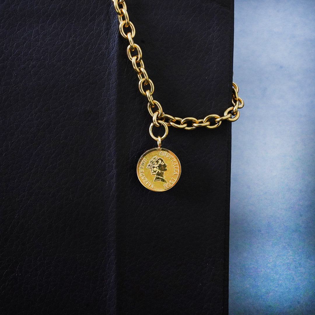 Elegant Gold Coin Necklace