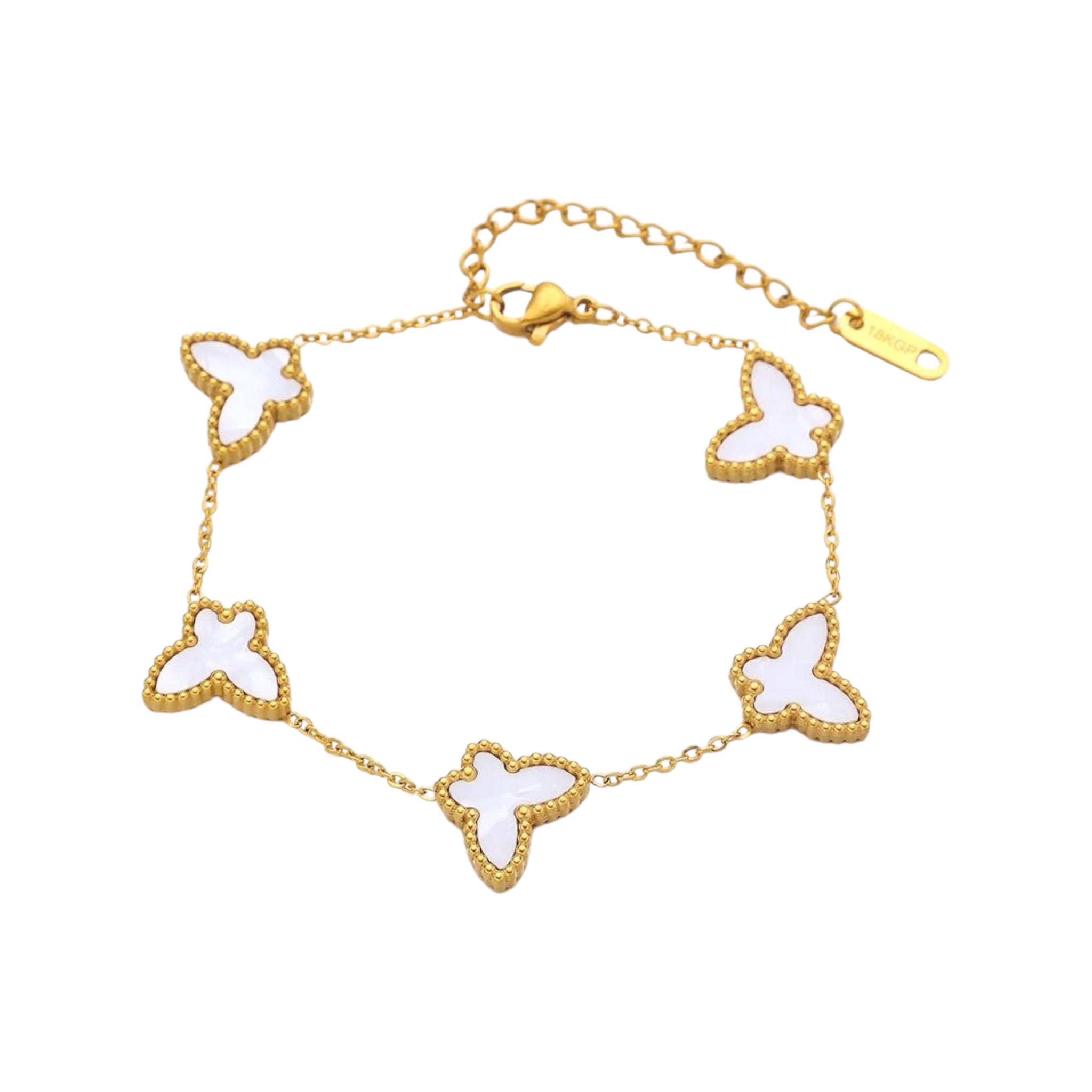Flutter Wishes Five Charms Bracelet -18K