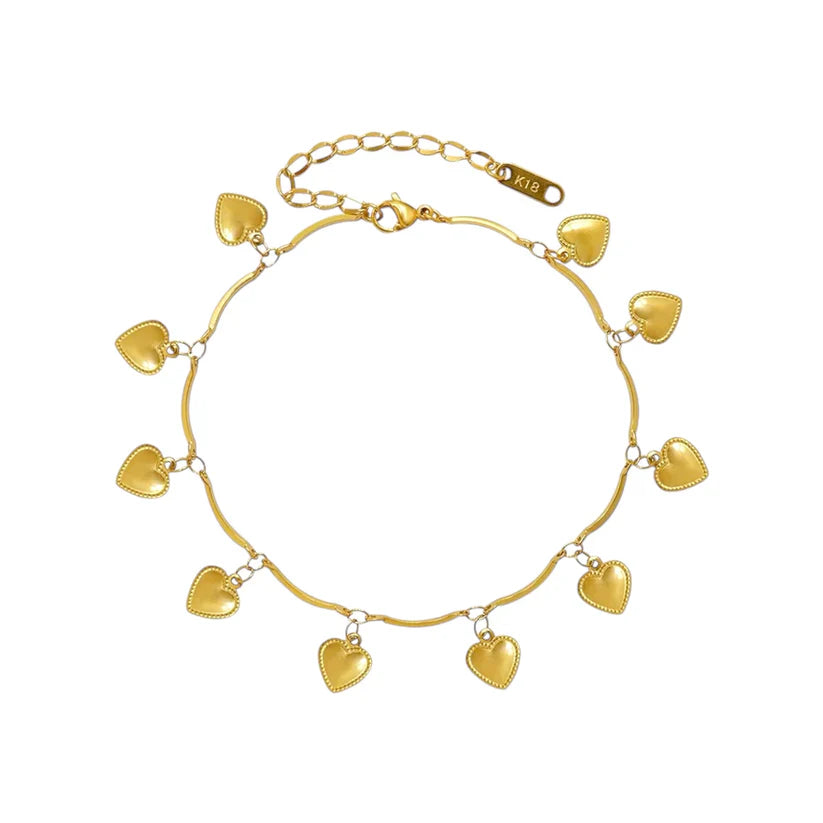 Lover Girl Charm Anklet -18K
