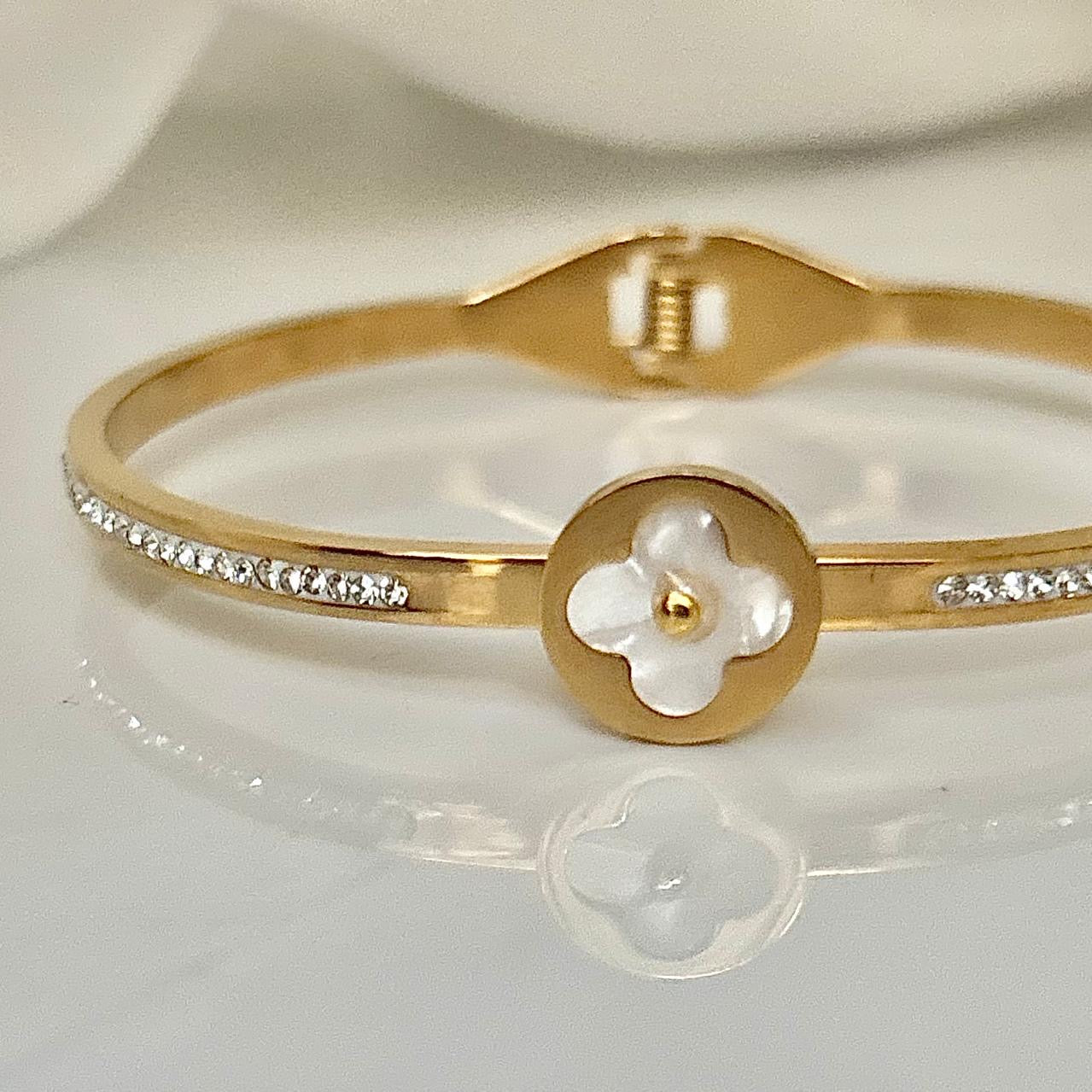 Luxe Blossom X Zircon Bracelet -18K