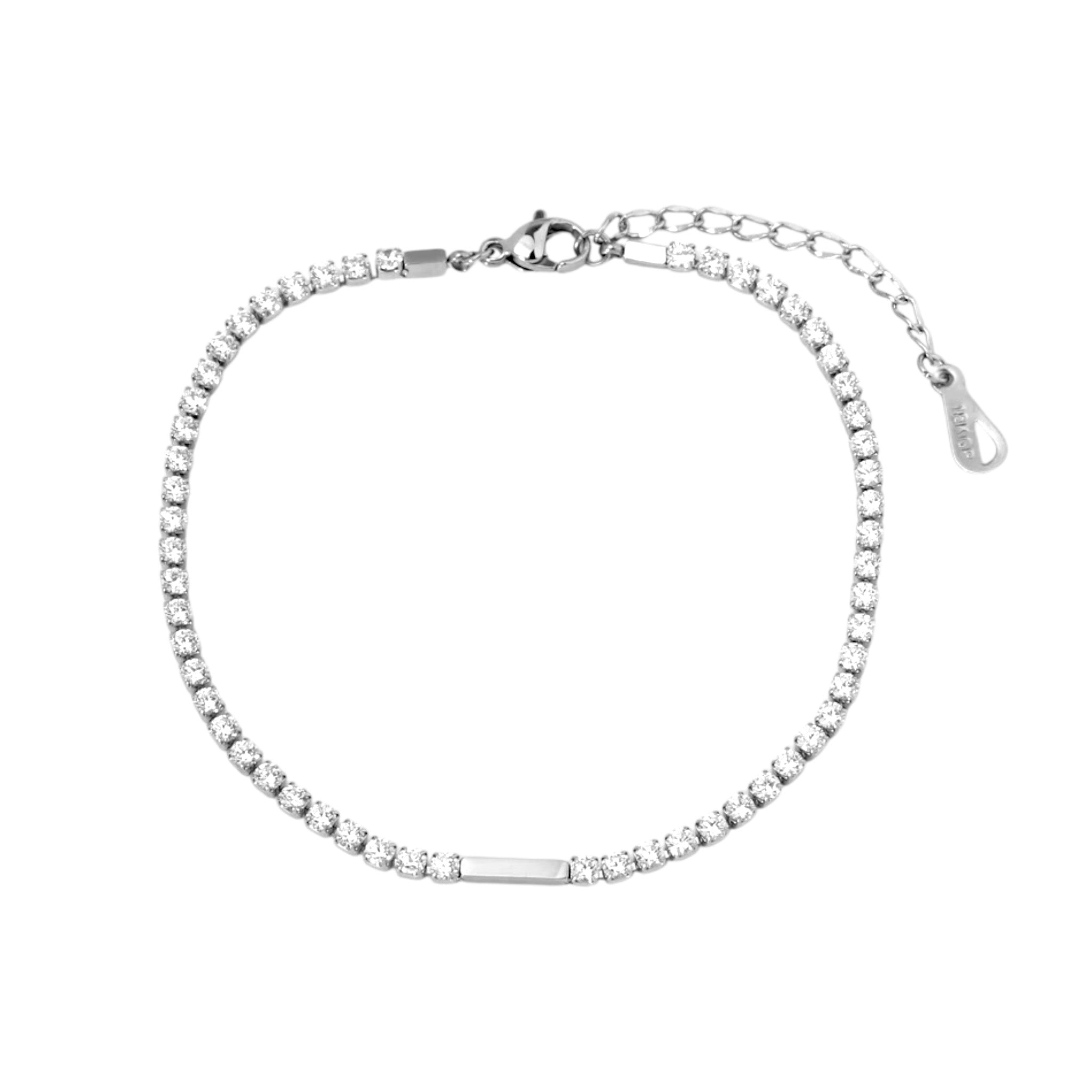 Rexa Tennis Anklet -Silver