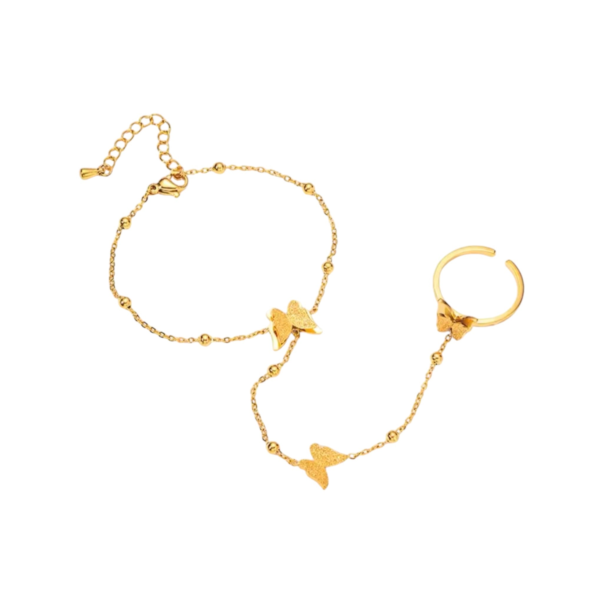 Frosted Flutter Hand Chain -18K