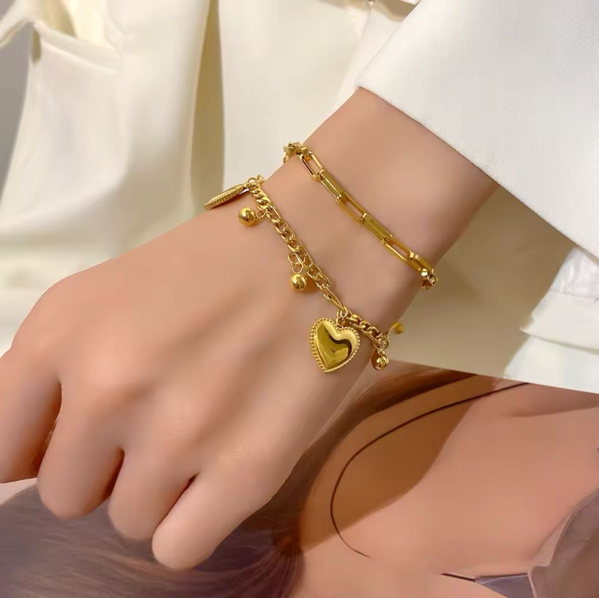 Paris Love Charm Bracelet -18K