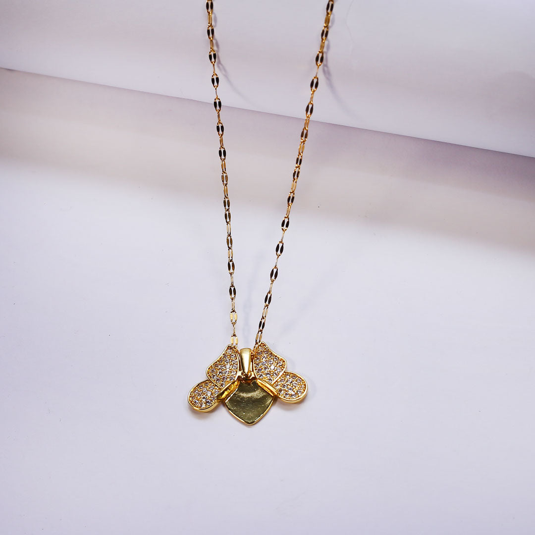 Bee Pendant Necklace | Gold & Crystal Bee