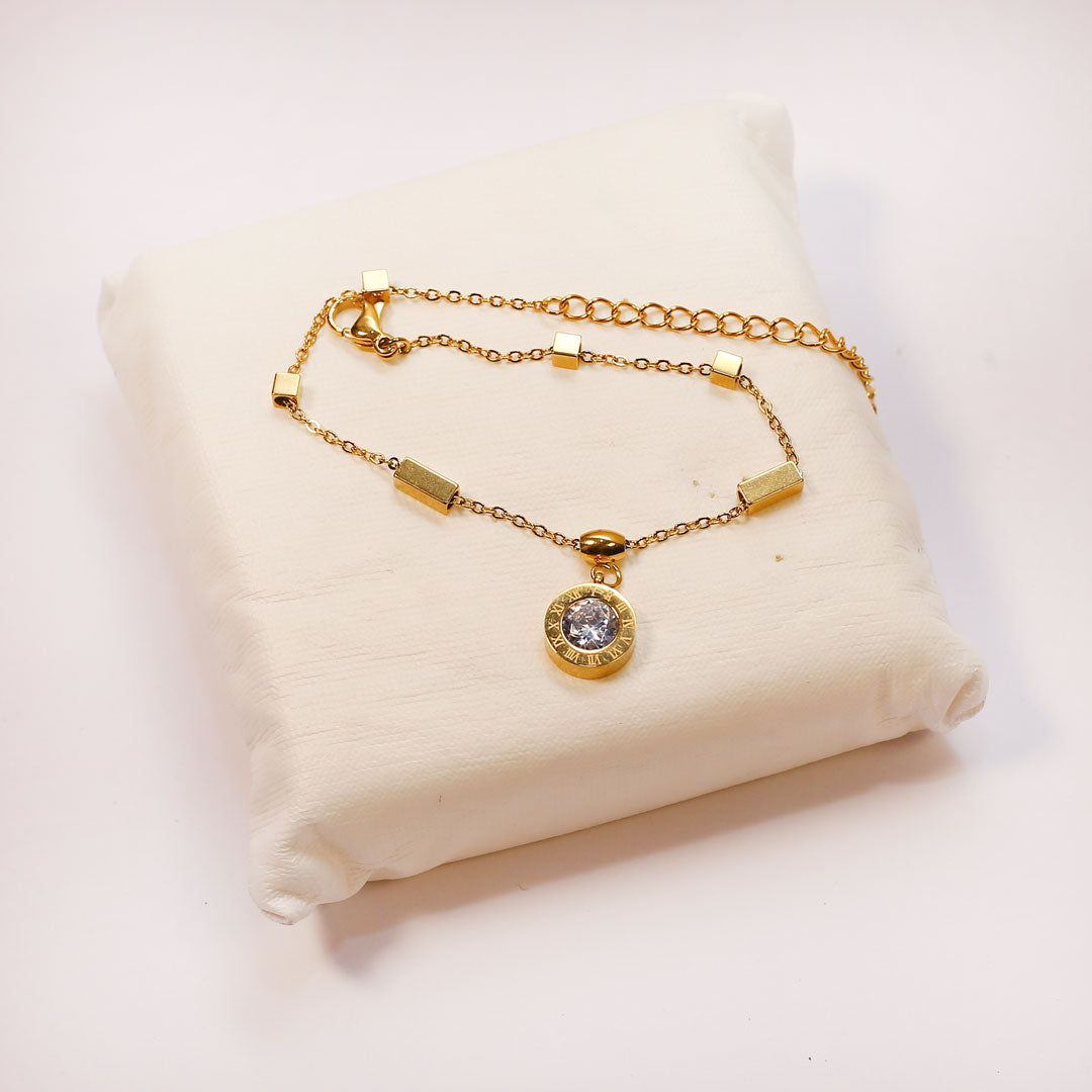 Charm Bracelet | Gold & Crystal Accents