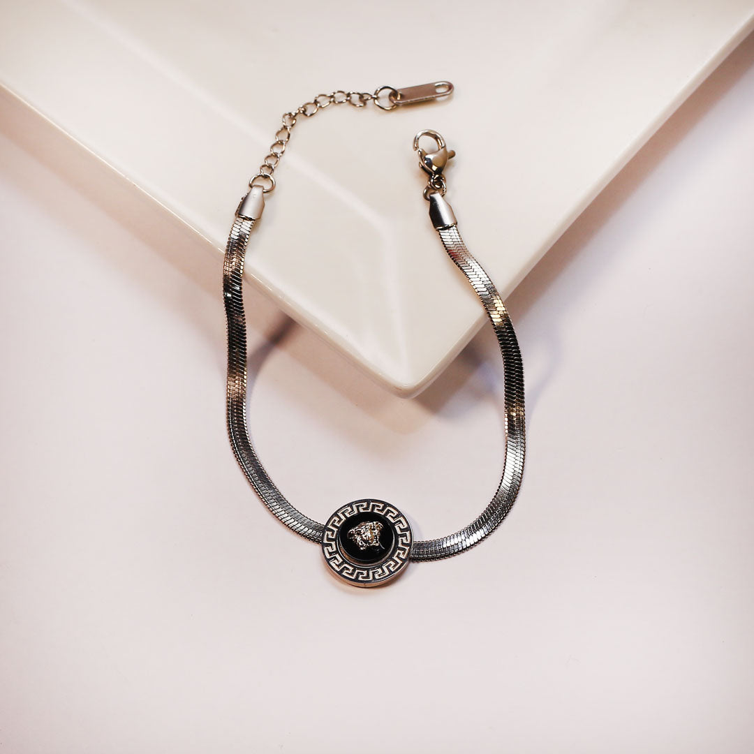 Silver Medallion Bracelet | Chic Inspired Style