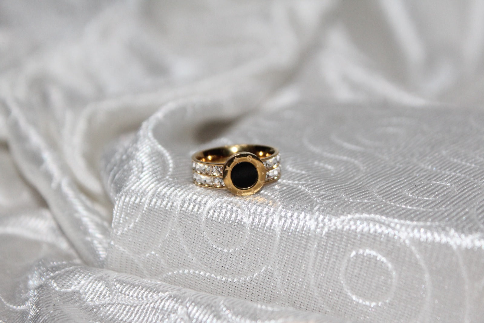 Bold Black Stone Ring
