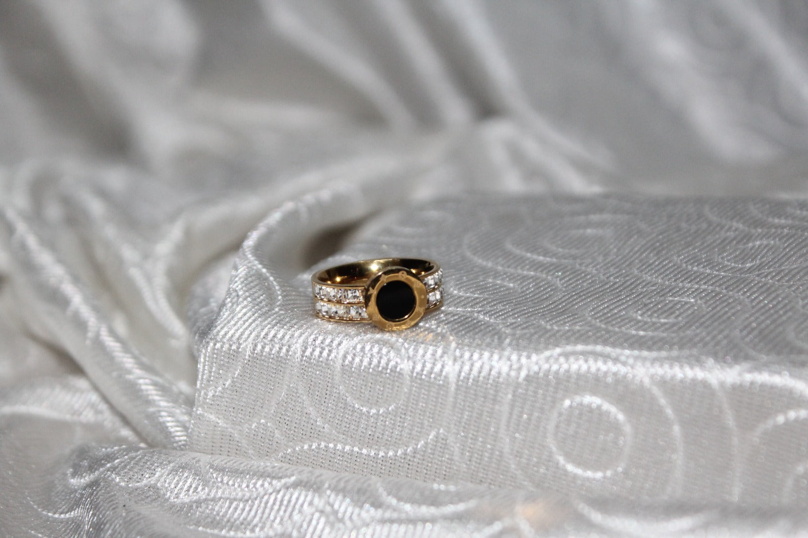 Bold Black Stone Ring